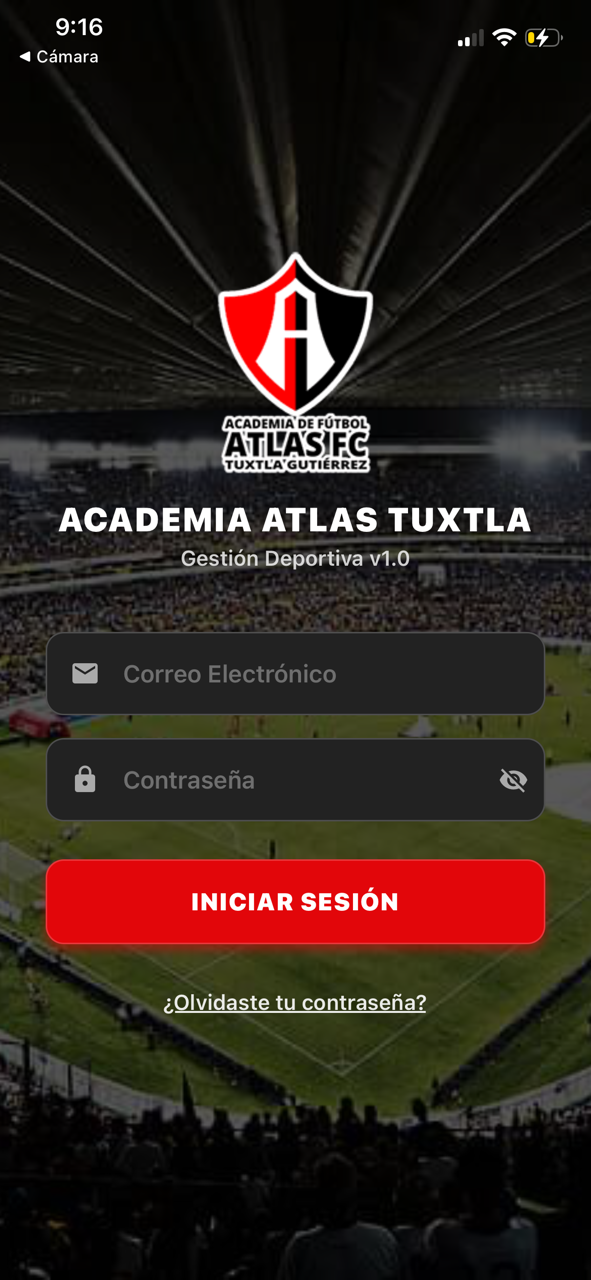 Pantalla de la App Atlas Tuxtla